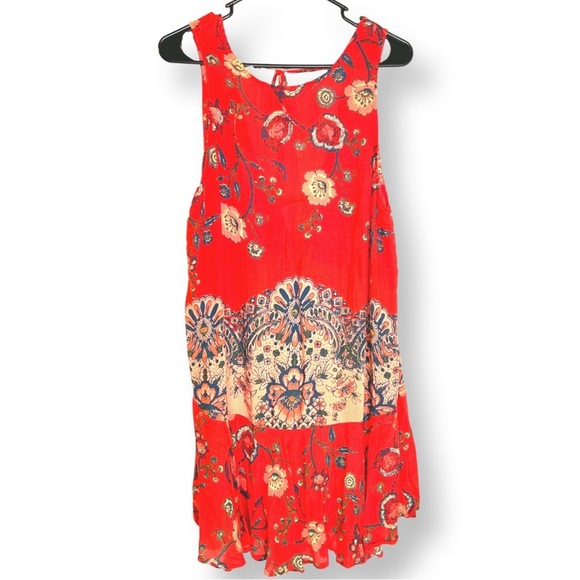 [ INTIMATELY by FREE PEOPLE ] Dobby Dot Flouncy Slip in Vintage Red Combo : M - Picture 9 of 11